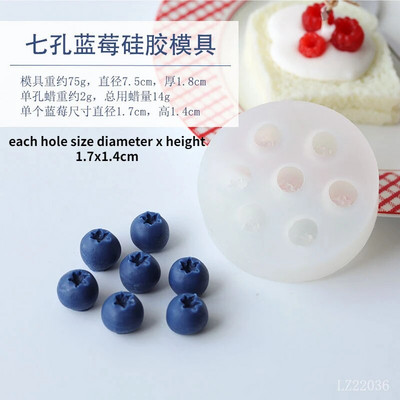 3D braškių žvakių silikoninė forma Rankų darbo aromaterapinė žvakių vaško forma Fondant šokolado dervos formos namų rankų darbo dekoras