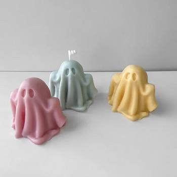 3D силиконова форма за призрачна свещ Гипсова смола Капка лепило Шоколадов сапун Форма за кубчета лед Изработка на свещ Хелоуин Орнамент Парти Декор