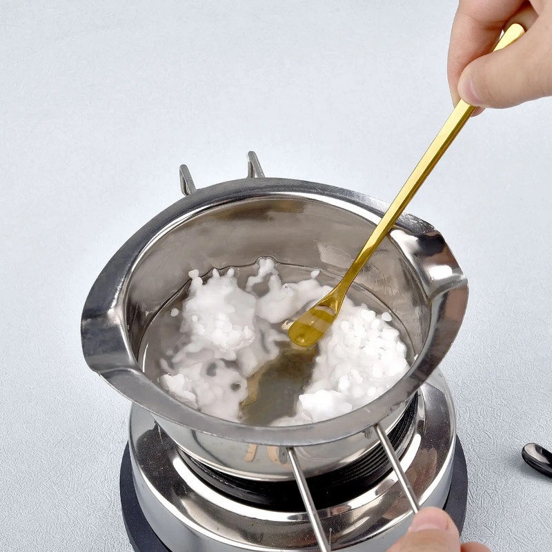 Nerūsējošā tērauda vaska kušanas maisīšanas karote DIY epoksīda sveķu līmes pulvera maisījuma vaska blīvējuma laka palīgrīka daudzfunkcionāla karote