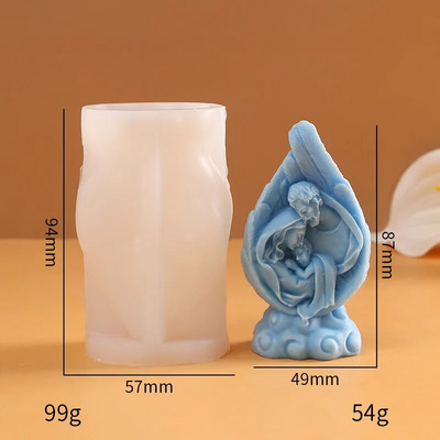 Ziemassvētku reljefs silikona veidne rokām darinātai sveču ģipša ziepju epoksīda sveķu šokolādes dekorēšanai ģipša ledus DIY cepšanas veidnei