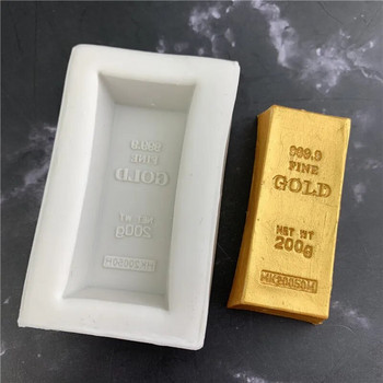 Силиконова форма за симулационен златен сапун Инструмент за симулация на златна форма за торта 999