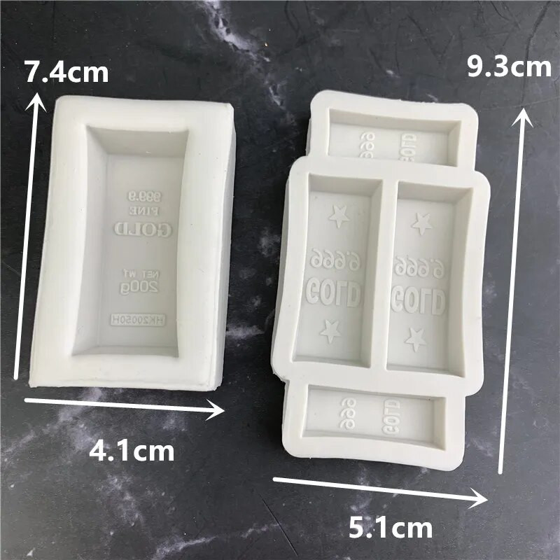 Szimulációs arany szappan szilikon forma Fondant szerszám szimuláció 999 arany torta forma