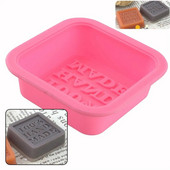 100 % rankų darbo silikono formelių muilo forma Fondant tortų dekoravimo įrankiai 3D kvadrato formos dizaino muilo formelės tortų dekoravimo įrankiai