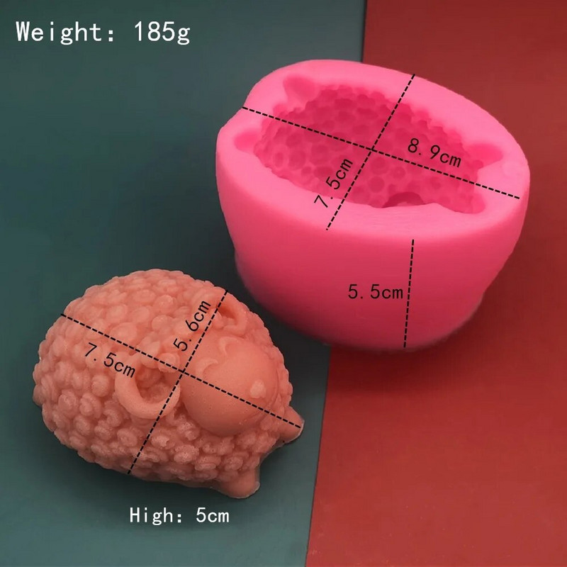3D aitas formas fondant silikona veidne ar smaržu ģipša veidņu putas šokolādes veidne ar rokām gatavota ziepju veidne