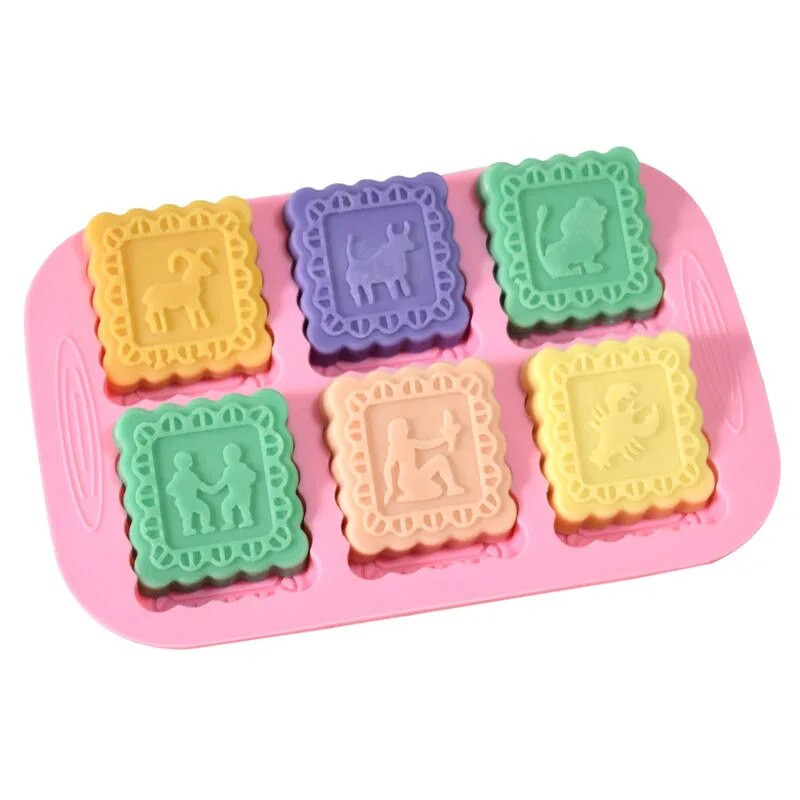 12 Constellations Shape Craft Art Silikona ziepju veidnes Amatniecības veidnes, labākās ar rokām darinātas ziepju veidnes dāvanām — ziepju gatavošanas piederumi