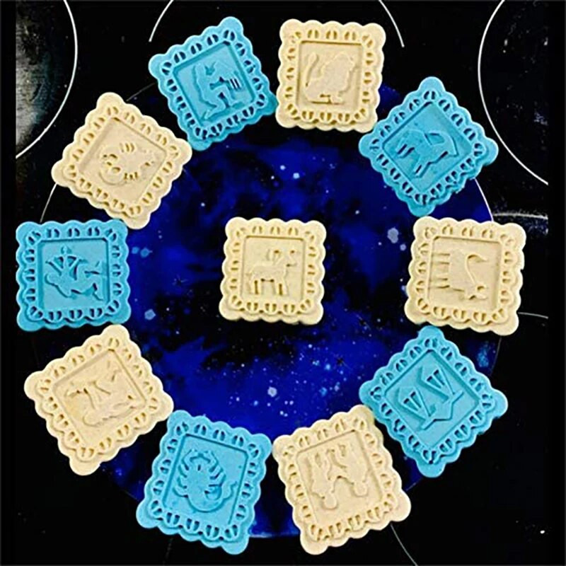 12 Constellations Shape Craft Art Silikona ziepju veidnes Amatniecības veidnes, labākās ar rokām darinātas ziepju veidnes dāvanām — ziepju gatavošanas piederumi