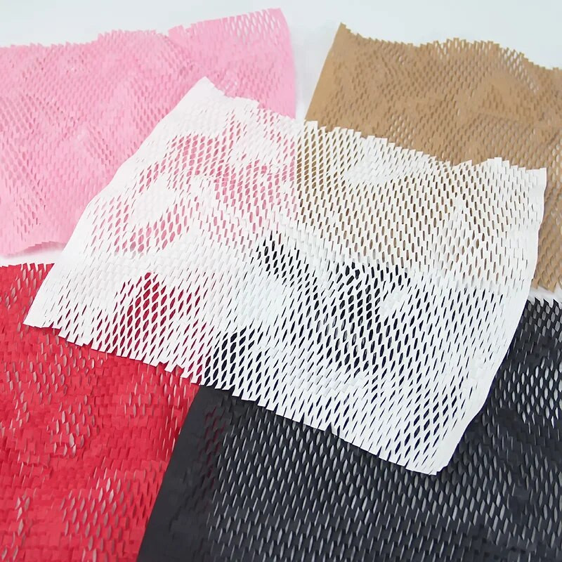 Környezetbarát méhsejt papírháló, üreges csomagolópapír, barkácsolt illatos gyertya virágos művészeti ajándékdoboz csomagolás kézzel készített anyagok