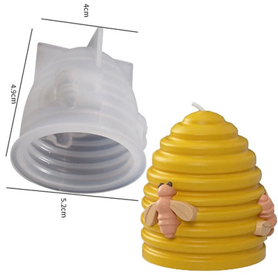 DIY šūnveida sveču veidne aromterapijas sveču ģipša veidne 3D bišu strops silikona sveķu ziepju veidne ar rokām gatavota mājas amatniecības dekorēšana