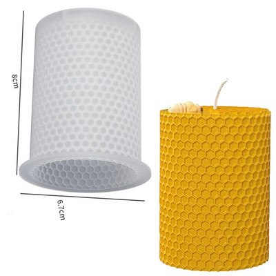 DIY šūnveida sveču veidne aromterapijas sveču ģipša veidne 3D bišu strops silikona sveķu ziepju veidne ar rokām gatavota mājas amatniecības dekorēšana