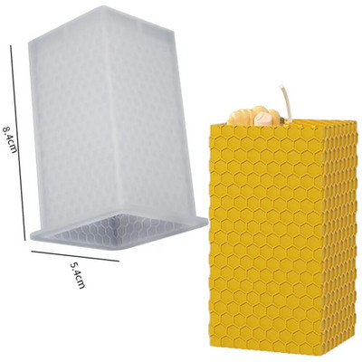 DIY šūnveida sveču veidne aromterapijas sveču ģipša veidne 3D bišu strops silikona sveķu ziepju veidne ar rokām gatavota mājas amatniecības dekorēšana