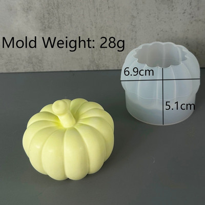 DIY ķirbju sveču silikona veidne Helovīna Lieldienu aromātu sveču izgatavošana ar rokām gatavotu ziepju ģipša veidnes Amatniecības liešanas veidnes mājas dekors