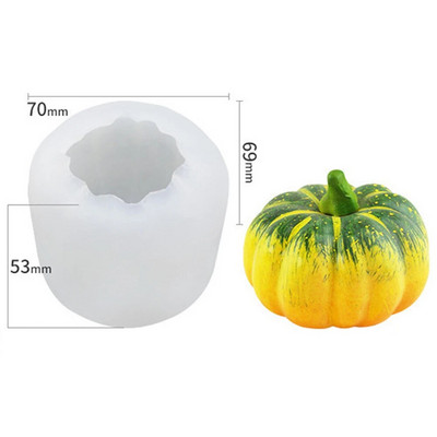 DIY ķirbju sveču silikona veidne Helovīna Lieldienu aromātu sveču izgatavošana ar rokām gatavotu ziepju ģipša veidnes Amatniecības liešanas veidnes mājas dekors