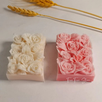 Розова силиконова форма за сапун Ръчно изработени правоъгълни форми за ароматизирани свещи за правене на сапун Направи си сам Форма за печене на шоколад Декорация на домашни занаяти