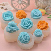 Virággyertya forma Virágos aromaterápiás szilikon forma DIY sziromcsepegtető kézzel készített szappan gipsz díszek autó dekoráció TMZ