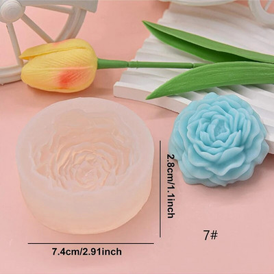 Virággyertya forma Virágos aromaterápiás szilikon forma DIY sziromcsepegtető kézzel készített szappan gipsz díszek autó dekoráció TMZ