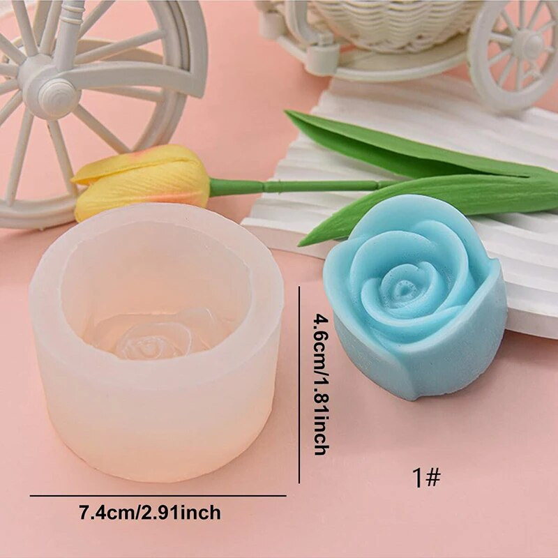 Virággyertya forma Virágos aromaterápiás szilikon forma DIY sziromcsepegtető kézzel készített szappan gipsz díszek autó dekoráció TMZ