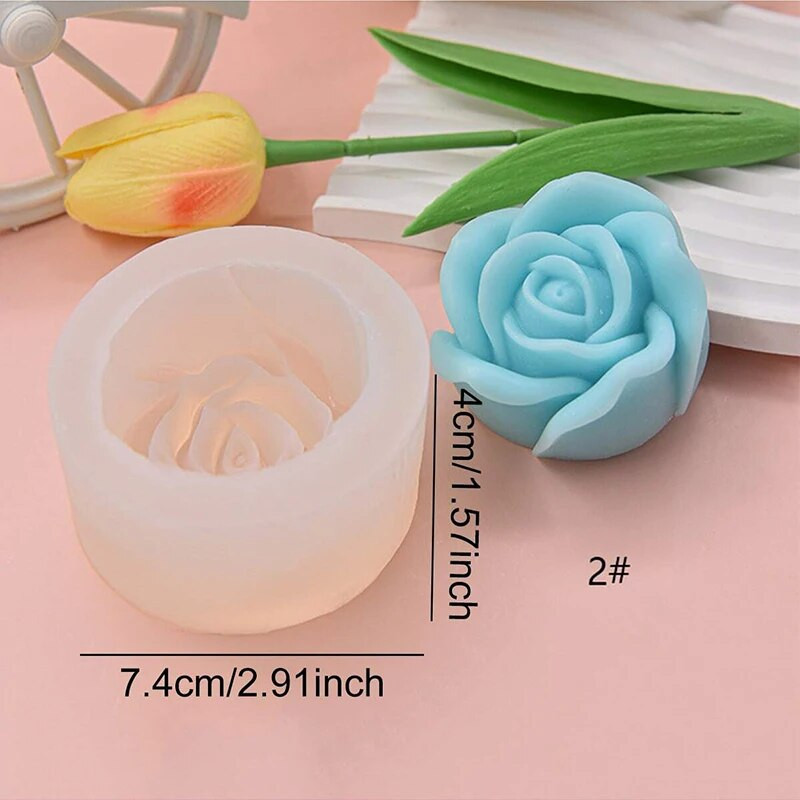 Virággyertya forma Virágos aromaterápiás szilikon forma DIY sziromcsepegtető kézzel készített szappan gipsz díszek autó dekoráció TMZ