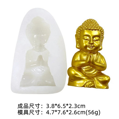 3D Buddha szilikon gyertyaforma templom Maitreya Buddha kézműves gipsz epoxigyanta készítési kellékek barkács kézzel készített gyertyakészítő készlet
