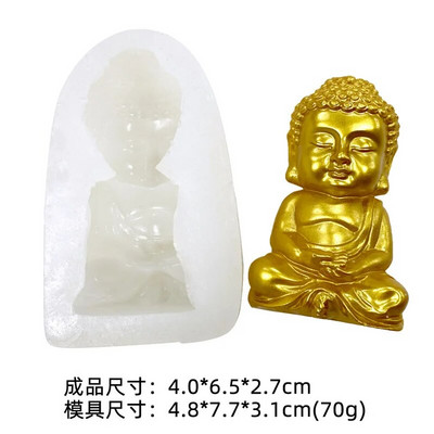 3D Buddha szilikon gyertyaforma templom Maitreya Buddha kézműves gipsz epoxigyanta készítési kellékek barkács kézzel készített gyertyakészítő készlet