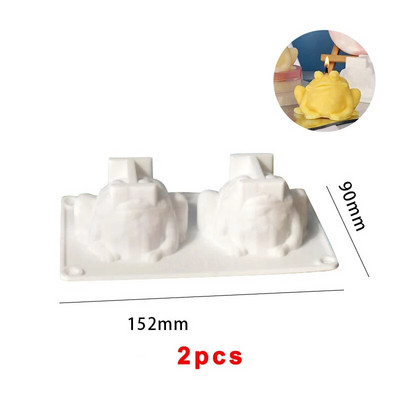 3D Stereo medvjed Silikonski kalup DIY kalup za svijeće u obliku životinje Ručno izrađeni pribor za izradu sapuna od gipsa Čokoladna torta Jaje Uskrsnog zeca