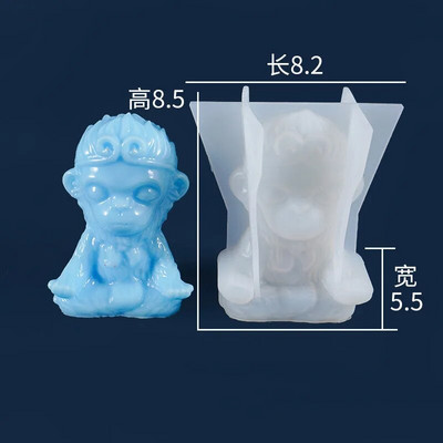 3D Stereo medvjed Silikonski kalup DIY kalup za svijeće u obliku životinje Ručno izrađeni pribor za izradu sapuna od gipsa Čokoladna torta Jaje Uskrsnog zeca