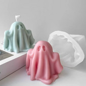 DIY Halloween Ghost Candle Mold σιλικόνης Aromatherapy Κερί Γύψος Χειροποίητο Σαπούνι Καλούπι Αποκριάτικη Διακόσμηση