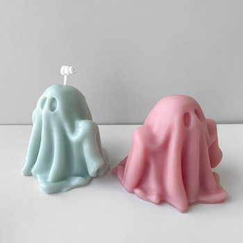 DIY Halloween Ghost Candle Mold σιλικόνης Aromatherapy Κερί Γύψος Χειροποίητο Σαπούνι Καλούπι Αποκριάτικη Διακόσμηση