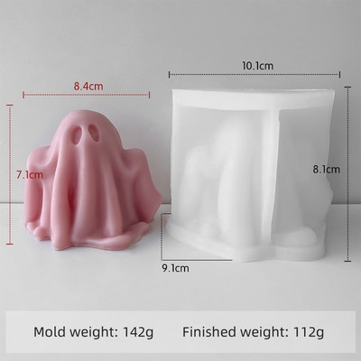 DIY Halloween Ghost Candle Mold σιλικόνης Aromatherapy Κερί Γύψος Χειροποίητο Σαπούνι Καλούπι Αποκριάτικη Διακόσμηση