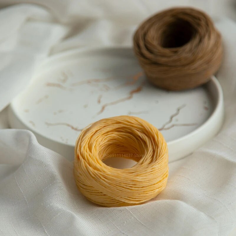60M 1,2MM Candle Wick természetes zsineg viasz kendermag tiszta méhviasszal barkácsolás gyertyákhoz Wicks születésnapi karácsonyi gyertyakészítés dekor