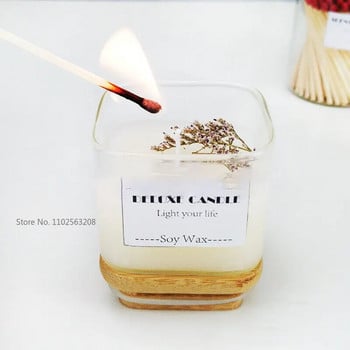 1PC Направи си сам квадратна свещ Празни чаши с устни Творчески прозрачни ръчно изработени ароматизирани свещи Стъклени празни буркани Сватбен подарък за рожден ден