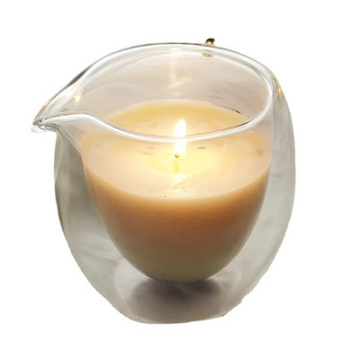 1PC Radošas Caurspīdīgas Diy Sveces Tukšas Krūzes Dubultās sienas Ar rokām darināts Deserta Aromātiskās Sveces Stikla Tukšas Burkas Kāzu dāvana