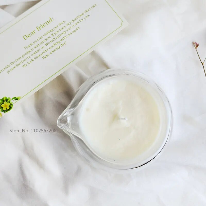 1PC Radošas Caurspīdīgas Diy Sveces Tukšas Krūzes Dubultās sienas Ar rokām darināts Deserta Aromātiskās Sveces Stikla Tukšas Burkas Kāzu dāvana