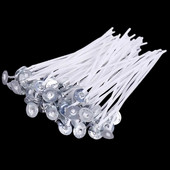 50 gab. kokvilnas sveču daktis, dabīgas, videi draudzīgas, bez smaržas, lēni degošas sveču daktis, DIY izgatavošanas komplekts