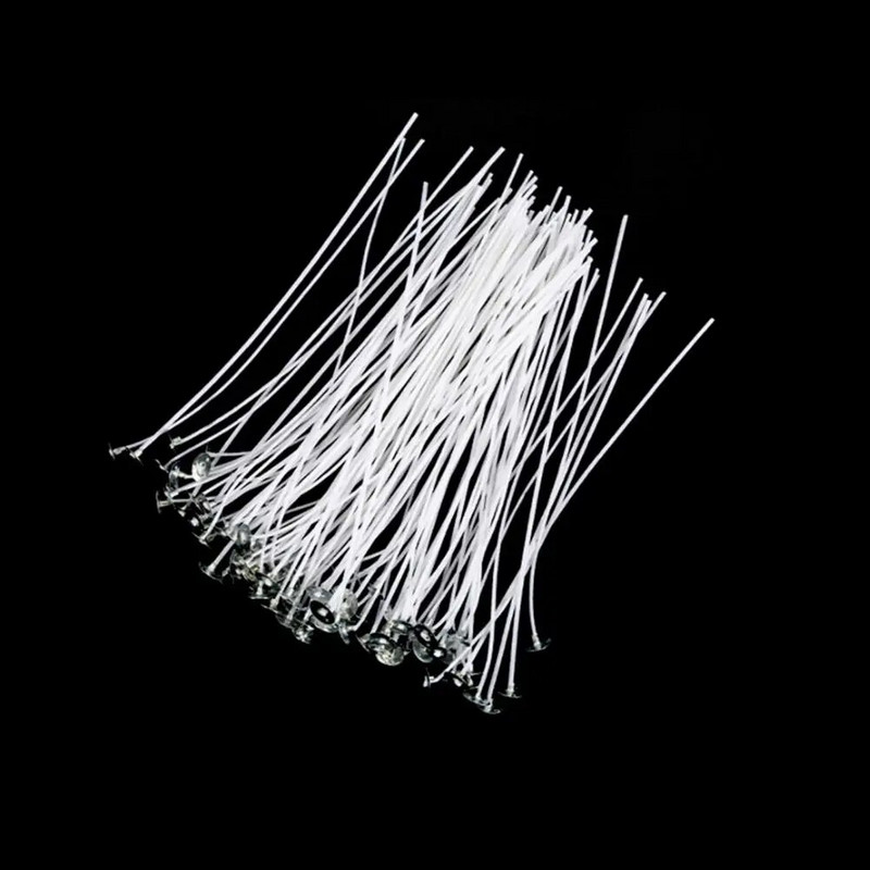 50 gab. kokvilnas sveču daktis, dabīgas, videi draudzīgas, bez smaržas, lēni degošas sveču daktis, DIY izgatavošanas komplekts