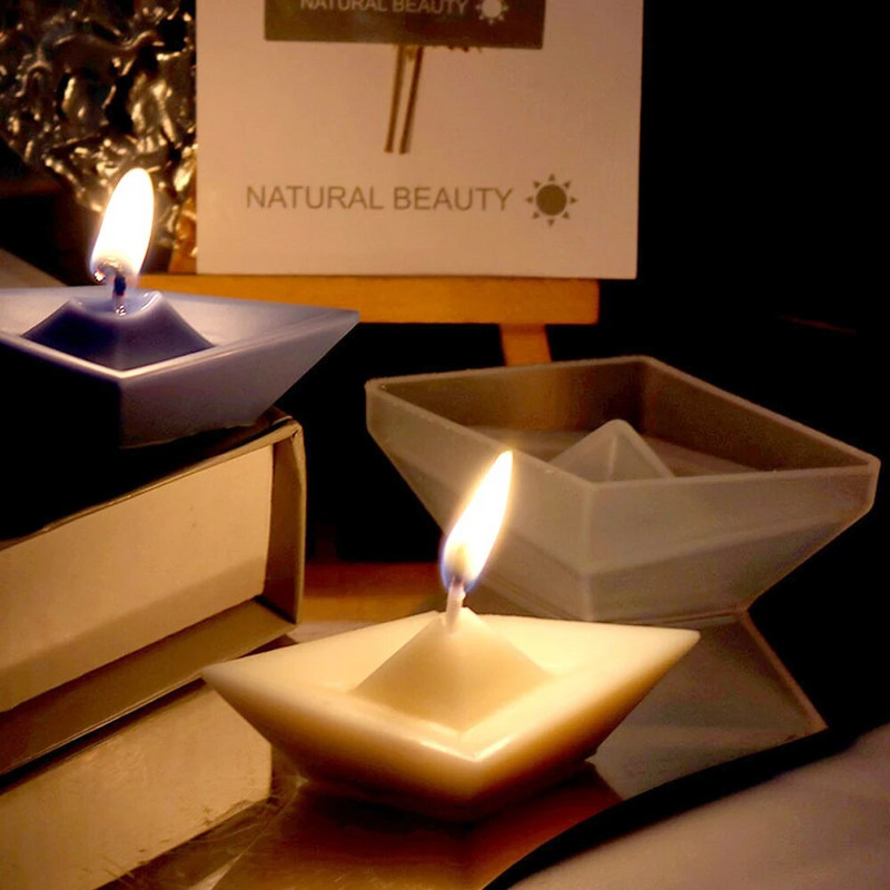 Papīra laiviņas Silikona sveču veidnes DIY Aromath ģipša Ornaments Aromātiskā sveču veidne Mājas Dekors Rokdarbi Dāvanas