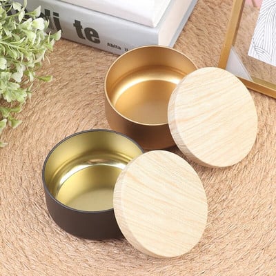 Luxury Candle Jars With Lid Bulk Round Candle Container Tins Empty Storage Box For DIY Salves Skin Care Beauty Samples