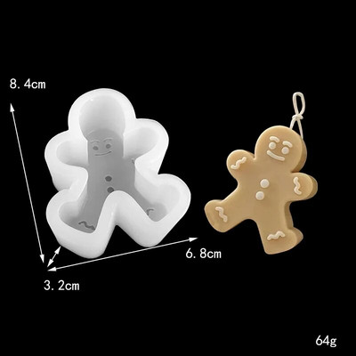 Karikatūra Piparkūku Māja Svece Silikona Veidne Ziemassvētku Celtniecība Ziepju sveķu Kristāla izgatavošana Svētku ballīšu dekors Šokolādes dāvanas