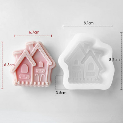 Karikatūra Piparkūku Māja Svece Silikona Veidne Ziemassvētku Celtniecība Ziepju sveķu Kristāla izgatavošana Svētku ballīšu dekors Šokolādes dāvanas