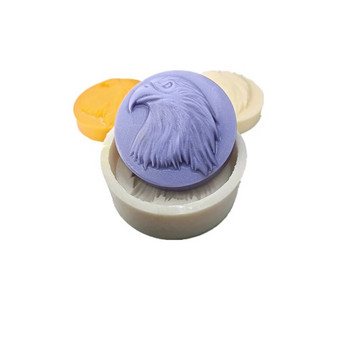 Форма за сапун с глава на орел Силиконова форма за животни Направи си сам Инструменти за правене на сапун Декорация на торта Бисквитена форма за бонбони Ръчно изработен подарък за рожден ден