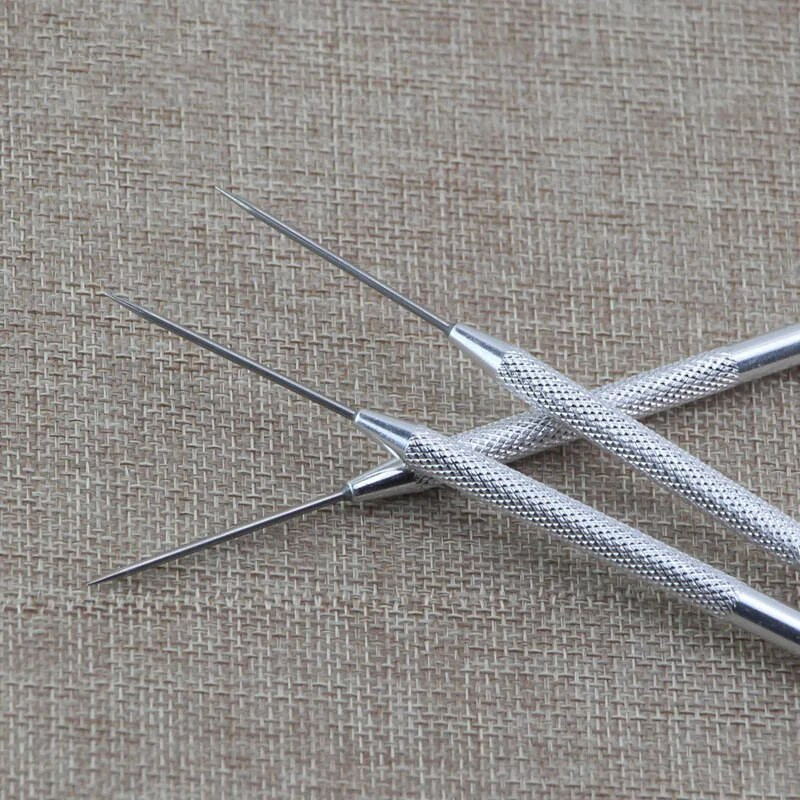 Agyag tű eszköz polimer agyag modellezéshez szobor szilikon formázó lyukasztó eszköz gyertya készítés kerámia kézműves részlet tű