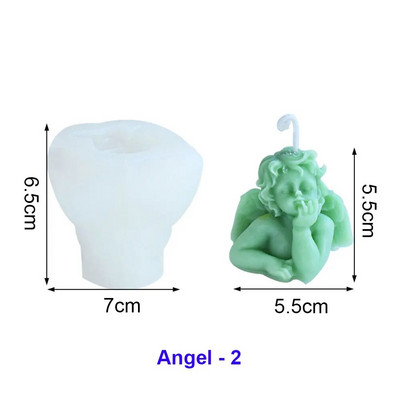 Izklaidei eņģeļu smaržas sveces silikona veidne spārnota eņģeļa kūkas ornamenta veidne eņģelis ar rokām gatavota ziepju svece sveķu veidne