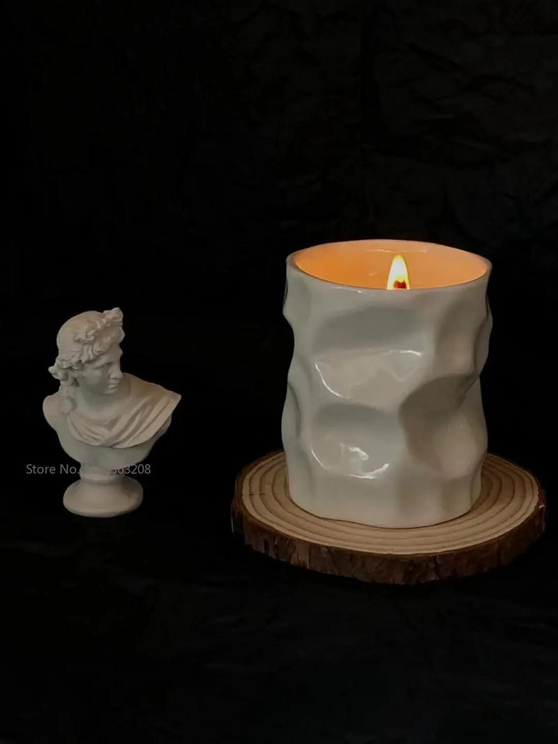 Eleganta keramikas ziedu svece tukša vāze aromātiskā svece ziedu svece tukša kastīte Moderna kāzu dāvanu mājas dekorēšana