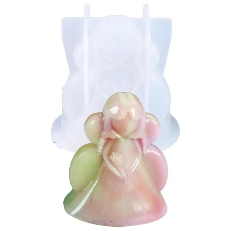 Creative Angel Silikona sveču veidne DIY aromātiska sveču gatavošana ziepju sveķu veidnes Ziemassvētku dāvanas Amatniecības piederumi Mājas dekors