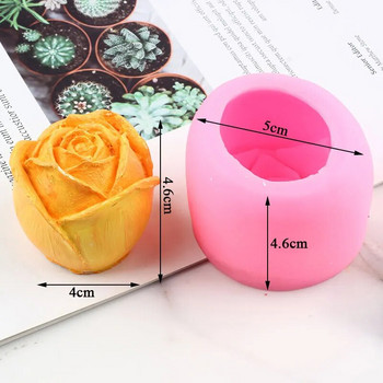 3D роза Силиконова форма за сапун Направи си сам Ароматерапевтична гипсова свещ Форма за правене на бонбони Шоколадов фондан Инструменти за декориране на торти
