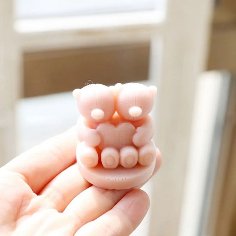 Trojrozmerná silikónová forma na sviečku Love Bear, forma na aromaterapeutické sviečky, forma na výrobu sviečok pre domácich majstrov.