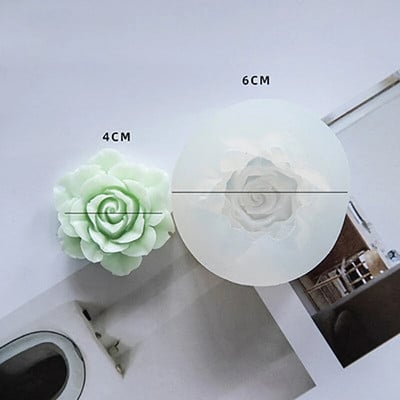 Jauna ziedu/rožu sveču vaska silīcija 3D ziepju veidņu kūkas dekorēšanas rokasgrāmata ar rokām gatavota sveķu māla konfekšu šokolādes Gumpastes veidne