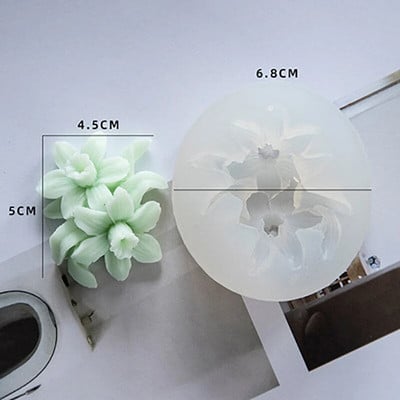 Jauna ziedu/rožu sveču vaska silīcija 3D ziepju veidņu kūkas dekorēšanas rokasgrāmata ar rokām gatavota sveķu māla konfekšu šokolādes Gumpastes veidne