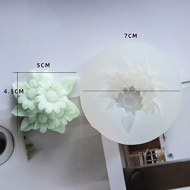 Jauna ziedu/rožu sveču vaska silīcija 3D ziepju veidņu kūkas dekorēšanas rokasgrāmata ar rokām gatavota sveķu māla konfekšu šokolādes Gumpastes veidne