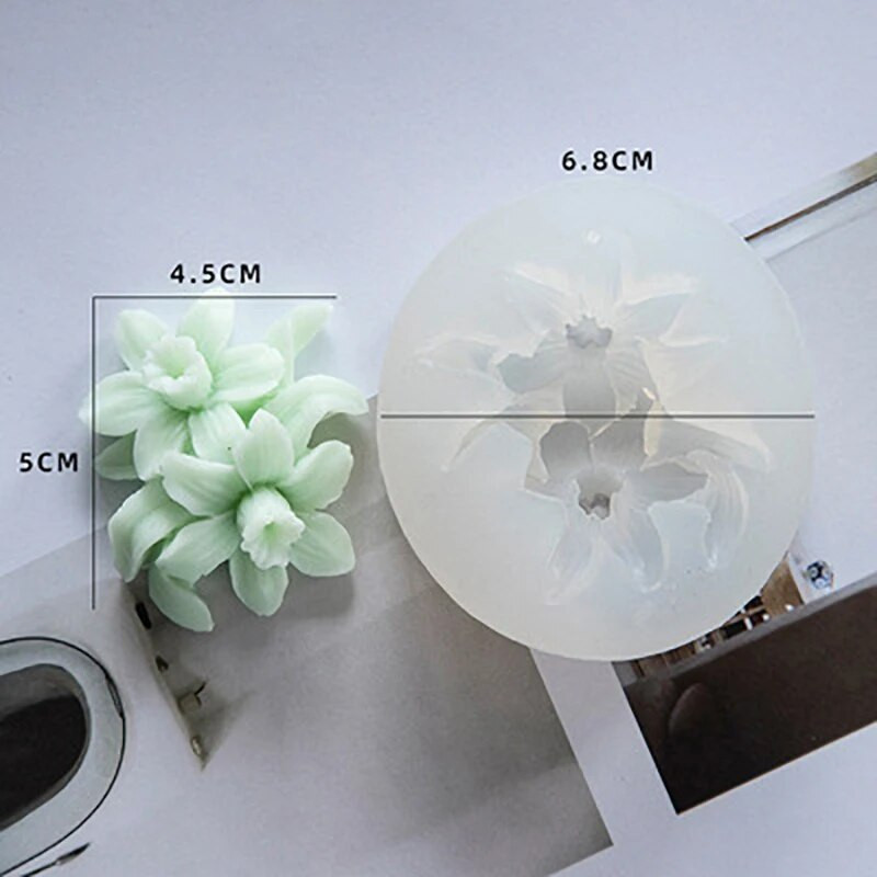 Jauna ziedu/rožu sveču vaska silīcija 3D ziepju veidņu kūkas dekorēšanas rokasgrāmata ar rokām gatavota sveķu māla konfekšu šokolādes Gumpastes veidne