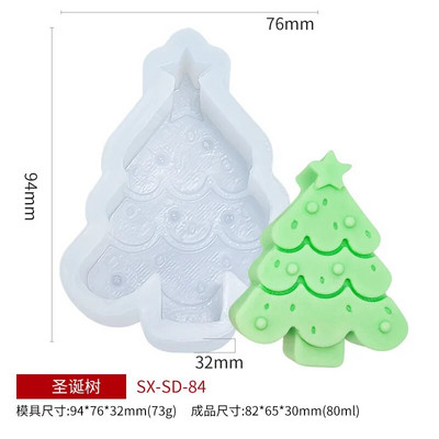 Mucegai din silicon pentru lumânări de Crăciun, cutie de cadou cu fundă tridimensională 3D, matriță din silicon pentru fondant, pentru coacere, pentru prăjituri de ciocolată